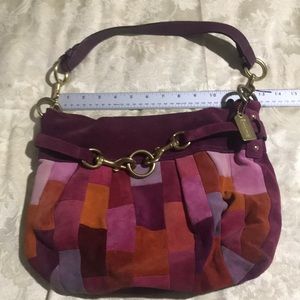 Coach G05S -8B16 Multicolor Suede Leather Hobo Bag